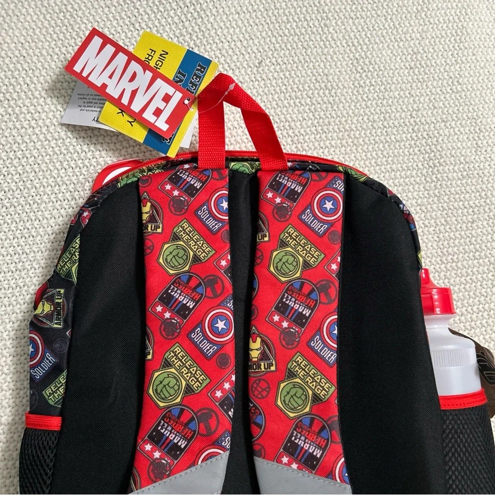 Marvel Avengers Boys Bookbag‎ Backpack Lunch Box - 5 Piece Set. | NWT